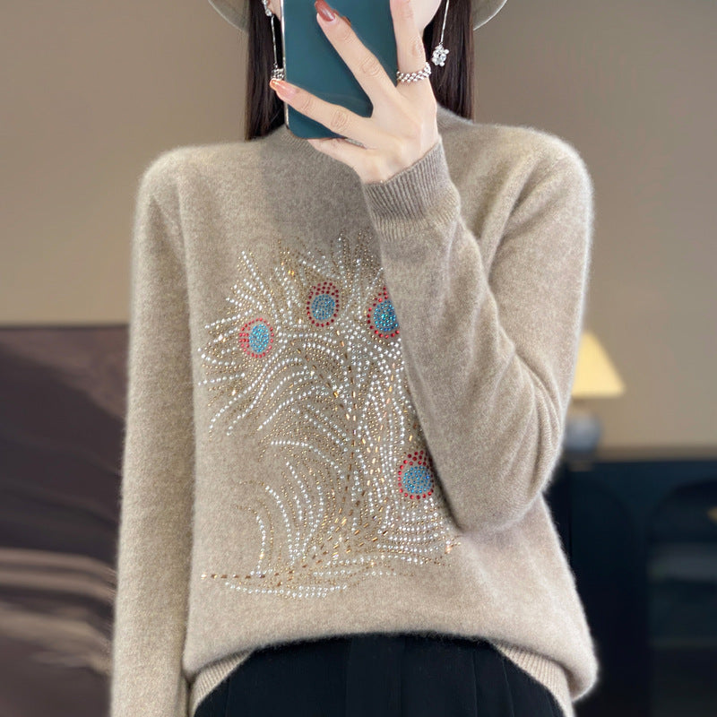 Elegant Pullover Fashion Bottoming Shirt Women