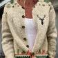 Damen Pullover Animal Elements Floral Cardigan