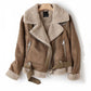 WInter Revers Jacke Wildleder Lammwolle Warm