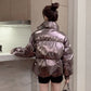 Bread And Down Quilted Women Bright Face Fashion