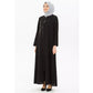 Middle East Damen Middle East Strickjacke mit Hot Fix-Strass-Reißverschluss, schmale Robe
