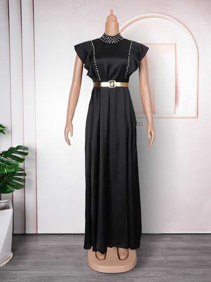 Banquet Evening Fashionable Elegant Style Rhinestone High Waist Dress
