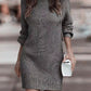 Women's Turtleneck Long Sweater Winter Fashion Long Sleeve Sweater Dress