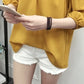 One Line Collar Off Shoulder Chiffon Shirt Women''s Korean Style