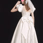 French Light Wedding Dress Satin Vintage Trip Shoot Bridal Gown Dress