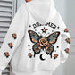 Sudadera con capucha y cordón informal con estampado de letras