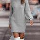 Women's Turtleneck Long Sweater Winter Fashion Long Sleeve Sweater Dress