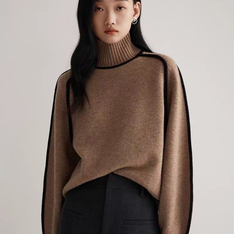 Casual Loose Pullover Knitted Sweater Fashion Knit Top Outerwear