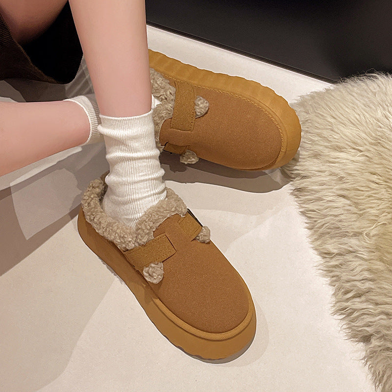 Neu Luxus Winter frauen Schuhe Plüsch Mode Retro