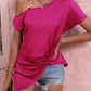 Ropa de mujer Blusa con hombros descubiertos Diseño irregular de verano Tops Camisa