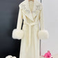 Autumn And Winter Cashmere Wool Reversible Woolen Coat Women's Long