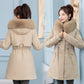 Mittellange, schlanke, modische, baumwollgefütterte Jacke für Damen