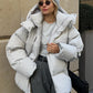 Abrigo de moda con capucha extraíble, chaqueta de algodón, cálido para invierno