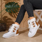 Modische Schneestiefel mit runder Spitze, warmer Winter, flache Baumwollschuhe aus Plüsch, vielseitig einsetzbar, einfacher kurzer Stiefel für Damen