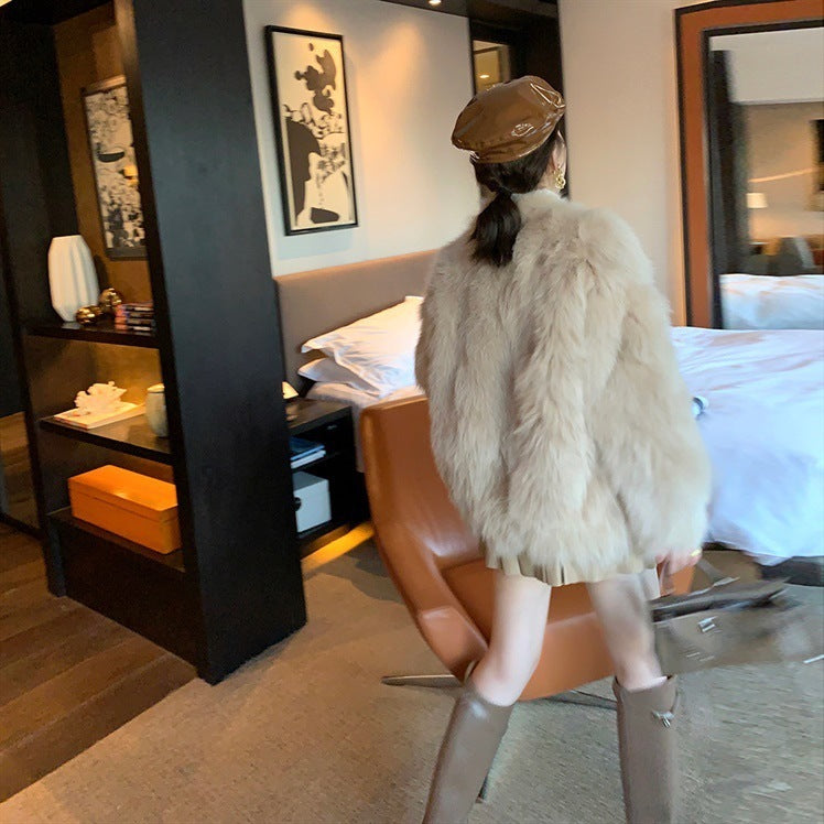 Artificial Fox Fur Fur Female Middle Large Coat