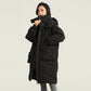 Hochwertiger, warmer, schlankmachender Pinghu-Mantel aus weißer Entendaunen für Damen