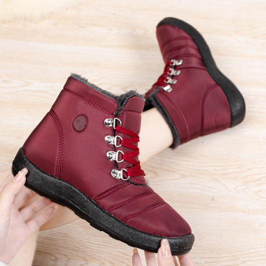Wanderschuhe Warme Damen Schneestiefel Schnürer Wasserdicht