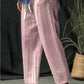 Linglong Linen Drawstring Leisure Trousers