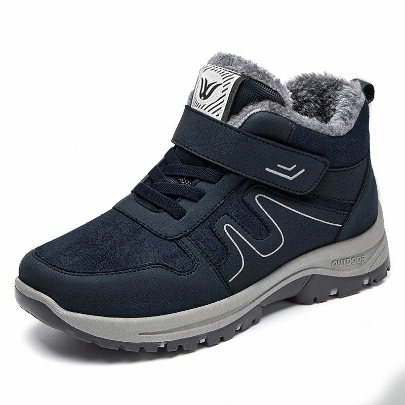 Botas de nieve para mujer con velcro y algodón para invierno