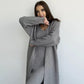 2pcs Knitted Suit Fashion Slim Sleeveless Long Dress