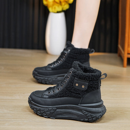 Neue warme, rutschfeste High-Top-Schneestiefel