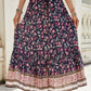 Women's Rayon Printed Breasted Split Skirt Seaside Holiday Beach Skirt