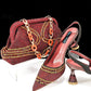 Pointed Toe Women's Shoes And Bags Suit Low-cut
