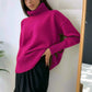 Soft And Comfortable High Polo Collar Solid Color Pullover