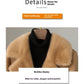 Imitated Mink Collar Double-faced Woolen Goods Cashmere Stitching White Duck Jacket