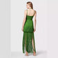 Green Halter Spaghetti Straps Tassel Dinner Ball Dress