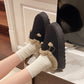 Neu Luxus Winter frauen Schuhe Plüsch Mode Retro