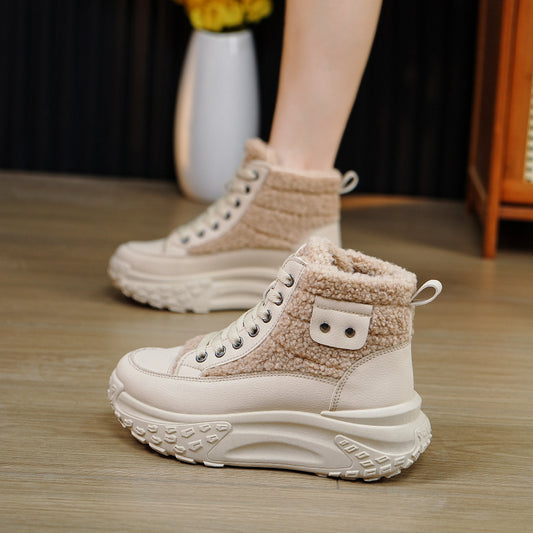 Neue warme, rutschfeste High-Top-Schneestiefel